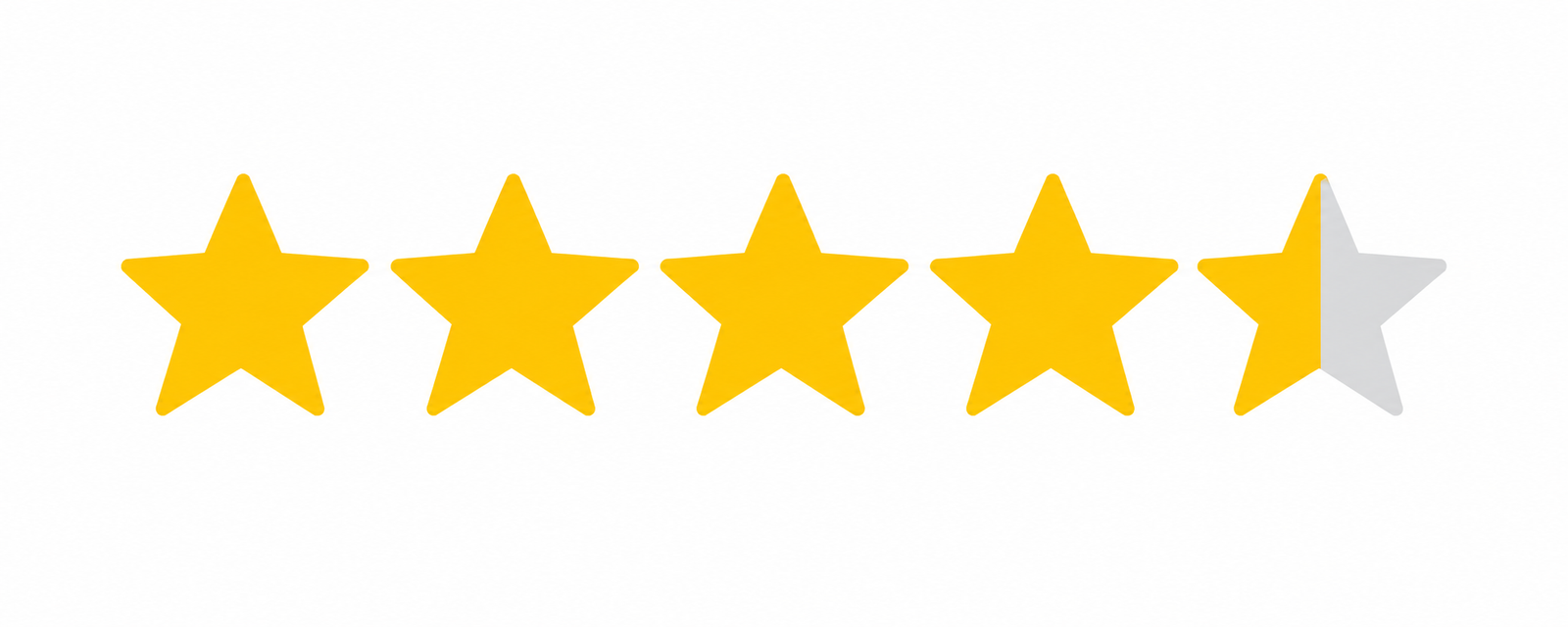 Illustration of a four-and-a-half-star rating